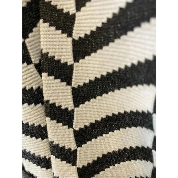 Picadilly Blazer Women’s XS Vintage 90’s Y2K Black  White Chevron Made In Canada - Picture 5 of 13